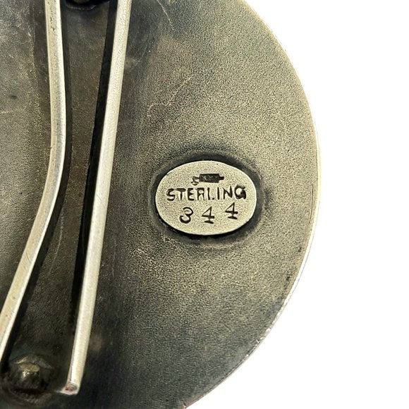Antique William B Kerr 344 Sterling Silver 2pc Belt Buckle #10982 main image 7